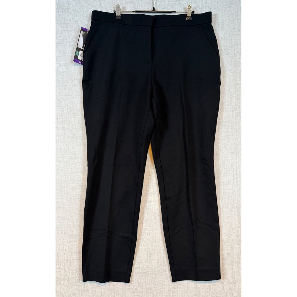 Banana Republic Womens Black Ponte Pant Stretch Trousers Size 14 Professional